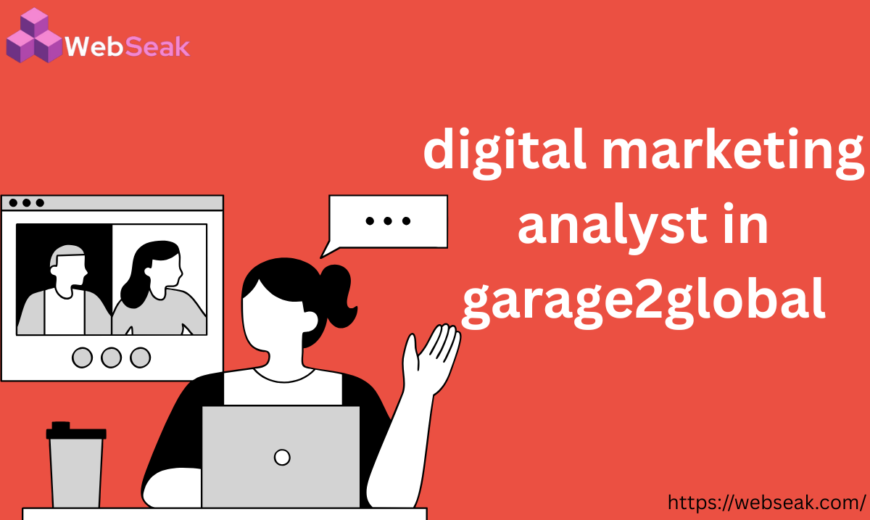 Digital Marketing Analyst in Garage2Global
